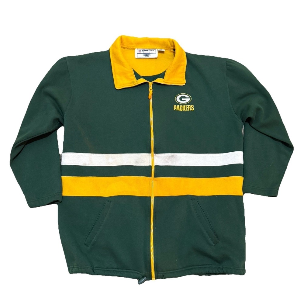 Vintage Green Bay Packers NFL Gameday By Moretz (1990s) Men's M Full Zip